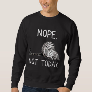 Nope Not Today Funny Lazy Cat Cute Sweatshirt