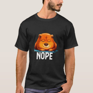 Nope Not Today Lazy Beaver Animal T-Shirt