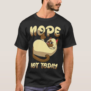 Nope Not Today Middle Finger Cat T-Shirt