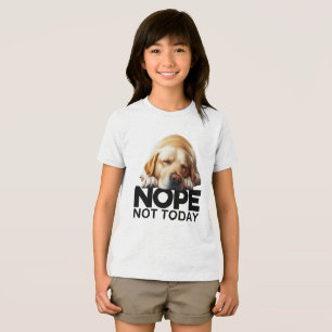 Nope Not Today Yellow Labrador Tri-Blend Shirt