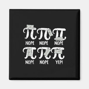 Nope Pi Day Funny Face Mask Teacher Student Quaran Magnet