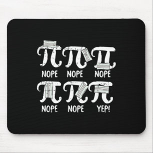 Nope Pi Day Funny Face Mask Teacher Student Quaran Mouse Pad
