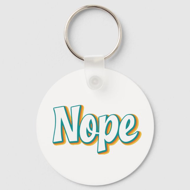 Nope Retro Key Ring (Front)