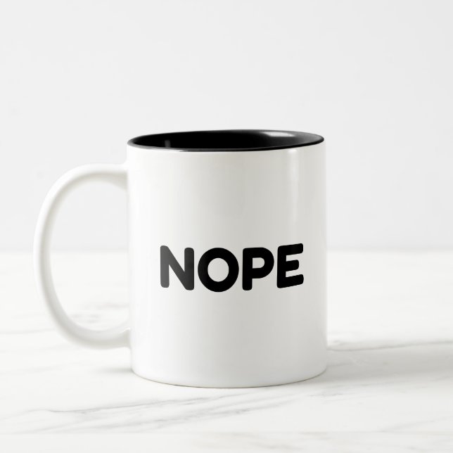 NOPE Two-Tone COFFEE MUG (Left)