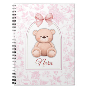 Nora Custom Pink Teddy Bear Nursery Design Notebook