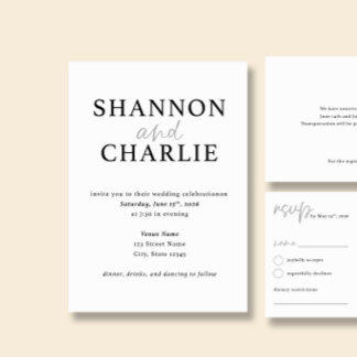 NORA | Modern Minimalist Wedding Invitation