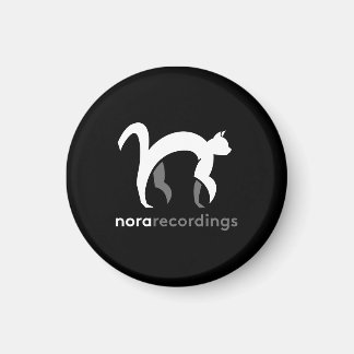 nora recordings logo square black マグネット magnet