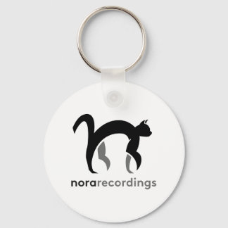 nora recordings logo square white キーホルダー key ring