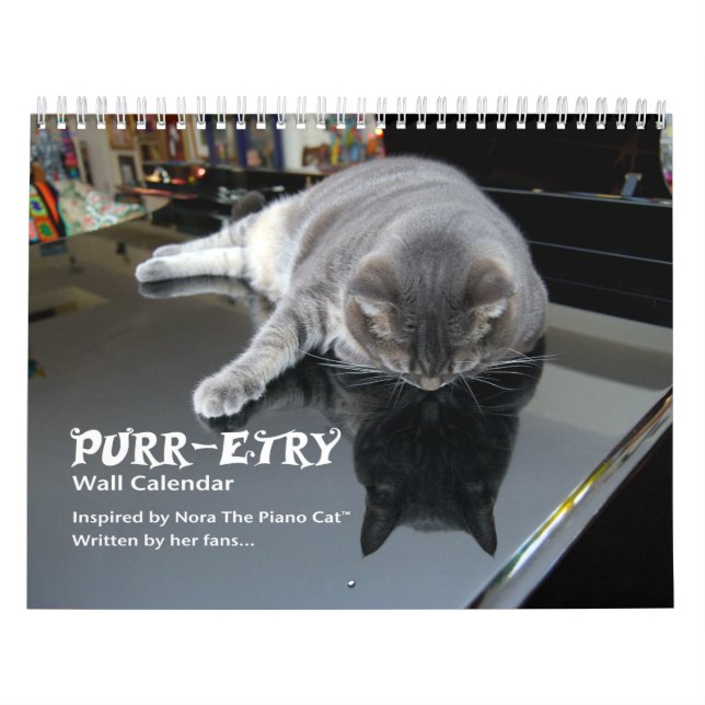 Nora The Piano Cat Purr-etry Calendar (Cover)