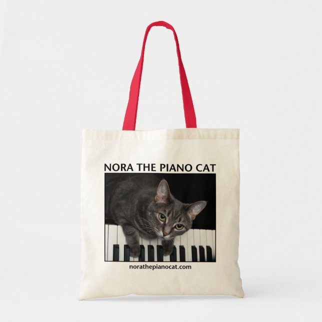 Nora The Piano Cat Tote 001 Bag (Front)