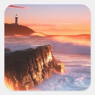 Norah Head Lighthouse   Soldiers Beach, Australia Square Sticker