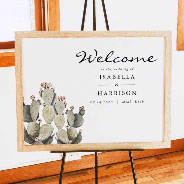Norah - Prickly Pear Cactus Bohemian Welcome Sign (Creator Uploaded)