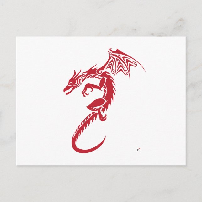 Norbert the Red Dragon Postcard (Front)