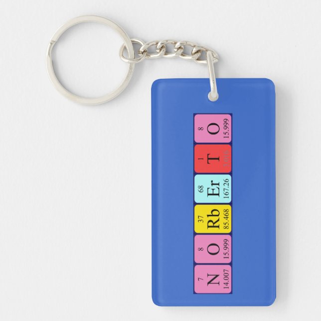Norberto periodic table name keyring (Front)