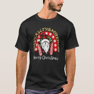 Nordec Red Puffalo Plaid Gnome Christmas Rainbow 2 T-Shirt