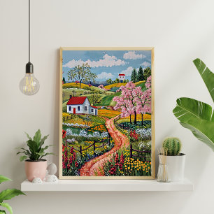 Nordic Abstract Geometric Poster (Matte)