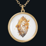 *~* Nordic Artsy RUNE AP87 VIKING Inspired Ancient Gold Plated Necklace<br><div class="desc">(Search AP87 for things Viking or AP40 for similar items ) - NECKLACE . The image is large so feel free to TRANSFER to any ZAZZLE PRODUCT you choose. JEWELRY WITH INTENTION (R) - create your own intention. Use this cool artsy creative artistic modern yet vintage beautiful soul reaching artwork...</div>