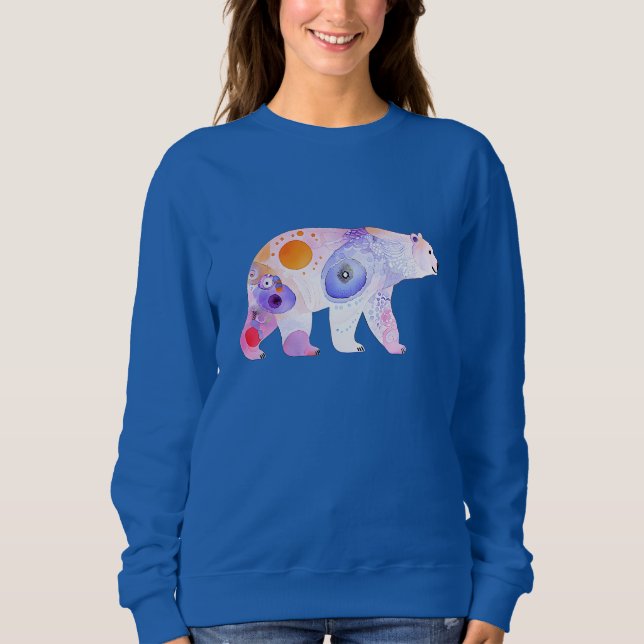Nordic Bear in Watercolour Sweatshirt (Front)