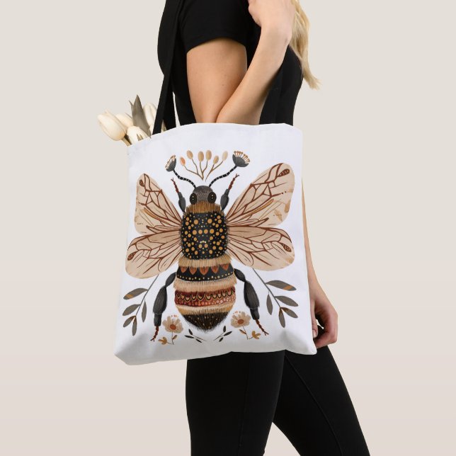 Nordic Bee Tote Bag (Close Up)