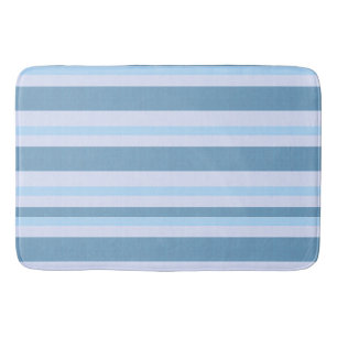 Nordic Blue Coast Stripe  Bath Mat