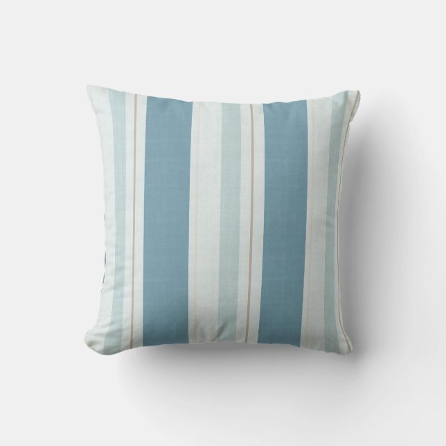 Nordic Blue Horizon Stripe  Cushion (Front)