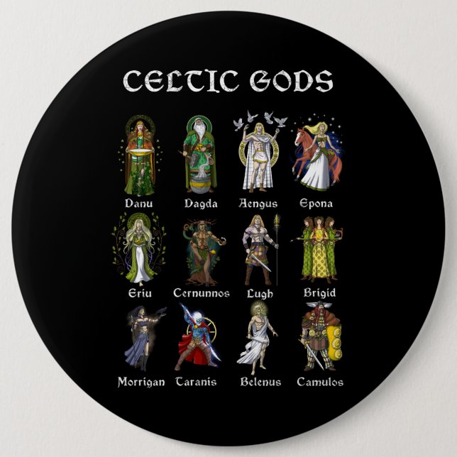 Nordic Celtic Mythology Gods 6 Cm Round Badge (Front)