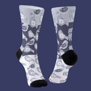 Nordic Christmas Blue Birds Socks