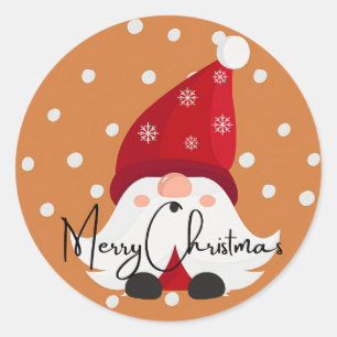 Nordic christmas classic round sticker