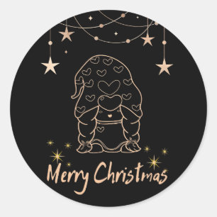Nordic christmas classic round sticker