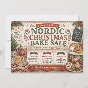 Nordic Christmas Cosy Scandinavian Holiday Bake Invitation
