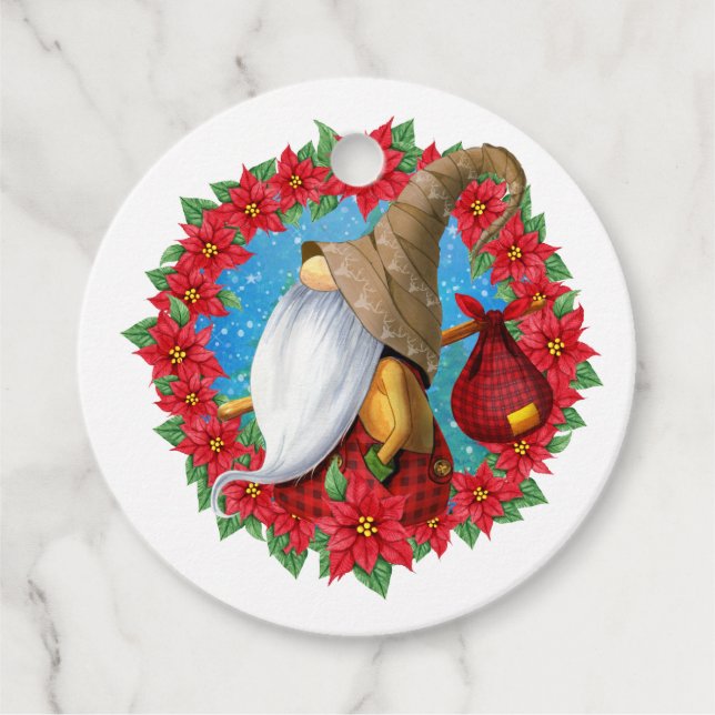 Nordic Christmas Gnome Favour Tags (Front)