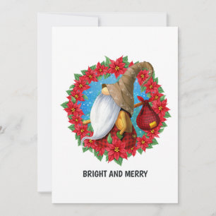 Nordic Christmas Gnome Photo Collage Holiday Card
