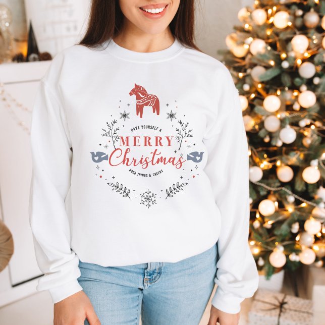 Nordic Christmas Merry Christmas Sweatshirt (Creator Uploaded)