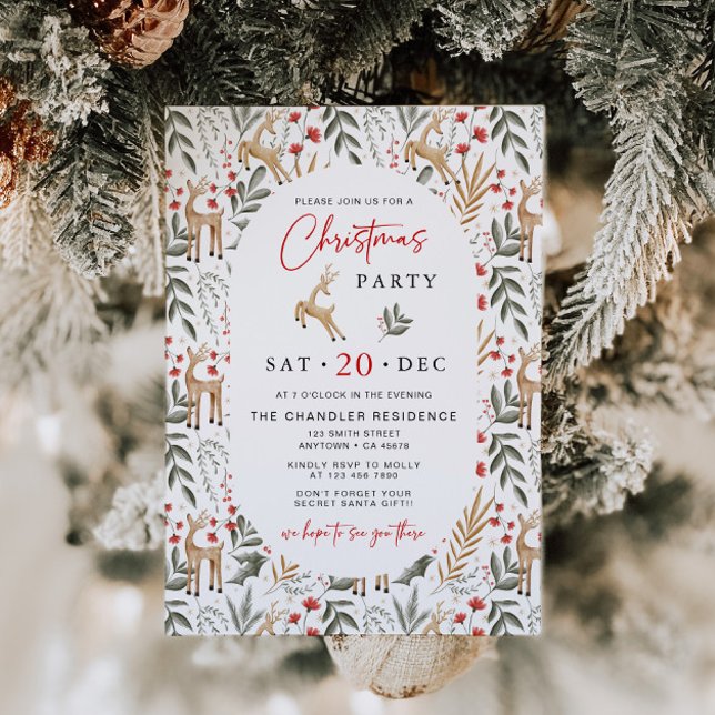 Nordic Christmas Party Invitation Scandi Holiday (Creator Uploaded)