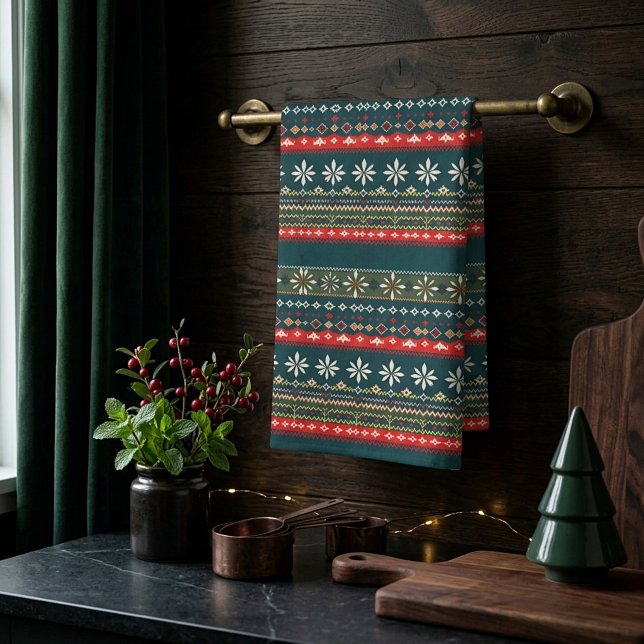 Nordic christmas pattern tea towel (Creator Uploaded)