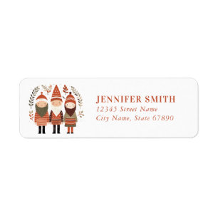 Nordic Christmas People Return Address Labels