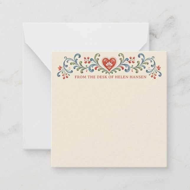 Nordic Christmas Rosemaling  Card (Front)