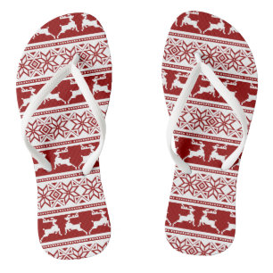 Nordic Christmas Scandinavian Reindeer Jandals