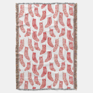 Nordic Christmas Stocking Throw Blanket