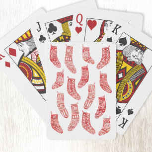 Nordic Christmas Stockings Playing Cards