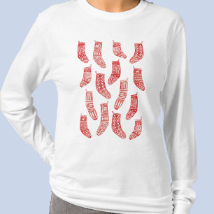 Nordic Christmas Stockings T-Shirt