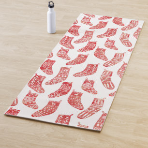 Nordic Christmas Stockings Yoga Mat