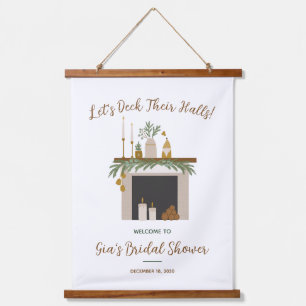 Nordic Christmas Winter Bridal Shower Hanging Tapestry