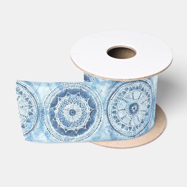 Nordic Collection Omphalodes Blue Satin Ribbon (Spool)
