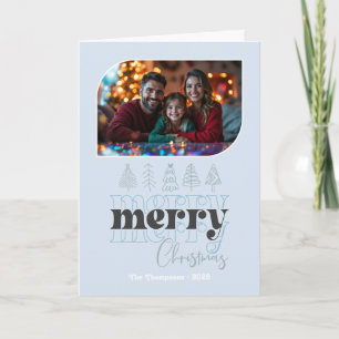 Nordic Cool Hand Drawn Merry Christmas Photo Holiday Card