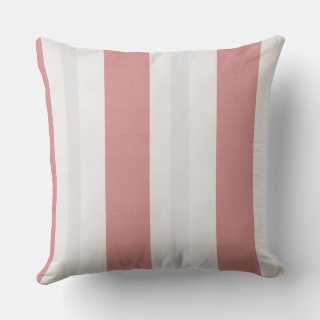 Nordic Cottage Stripes – Blush & Mist Cushion (Back)