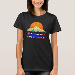 Nordic Country Norwegian Flag Mountains Sunset Nor T-Shirt
