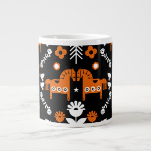 Nordic Data Horse Home Decor  Large Coffee Mug
