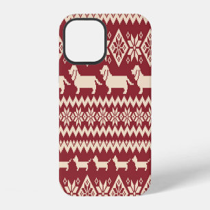 Nordic Dog: Quirky Illustration Pattern. iPhone 12 Case