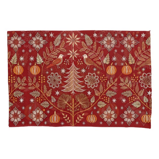  Nordic Embroidered Body Pillow Cover  (Front)
